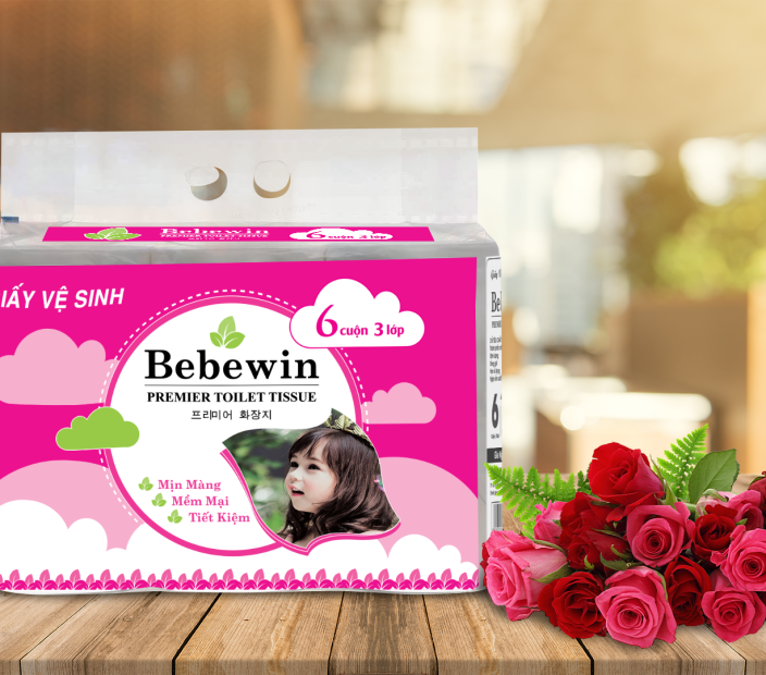 Giấy Cuộn Bebewin [6 Cuộn 3 lớp]