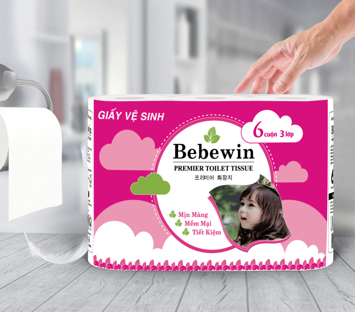 Giấy Cuộn Bebewin [6 Cuộn 3 lớp]