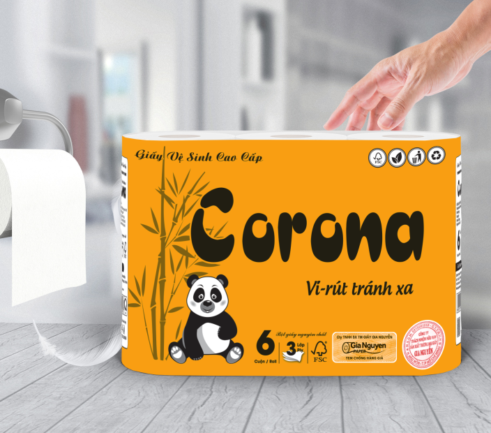 Giấy Cuộn Corona [6 Cuộn/Lốc]