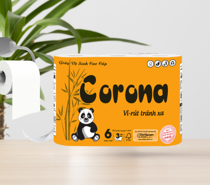 Giấy Cuộn Corona [6 Cuộn/Lốc]