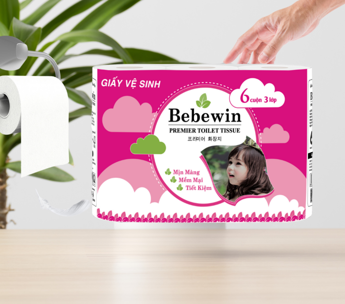 Giấy Cuộn Bebewin [6 Cuộn 3 lớp]