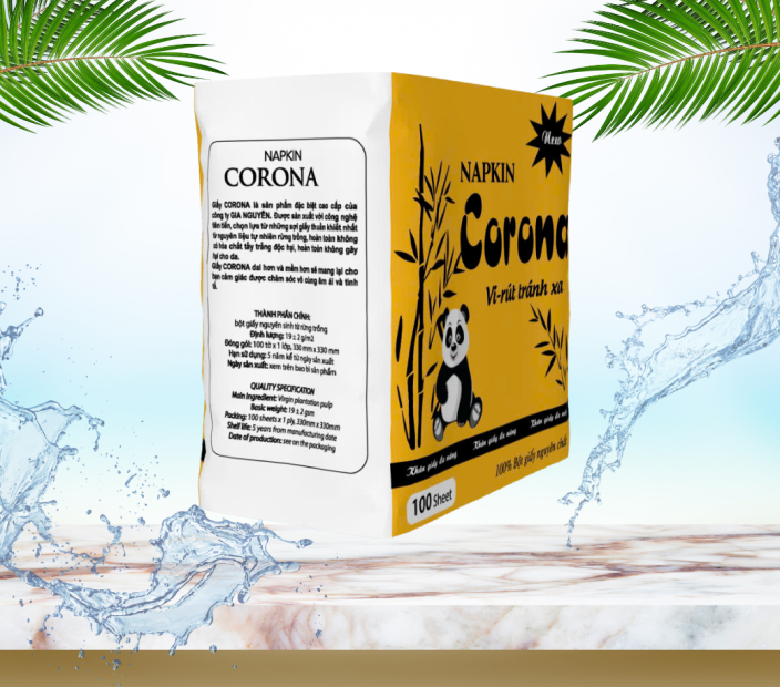 Khăn Giấy Ăn 100 Tờ Corona