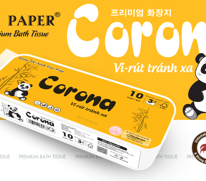 Giấy Cuộn Corona [10 Cuộn/Lốc]