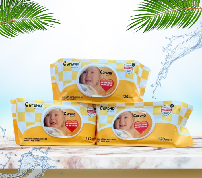 Khăn Giấy Ướt Corona - Khăn Ướt Ăn Toàn Cho Bé