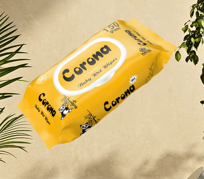 Khăn Giấy Ướt Corona 650G Màu Vàng