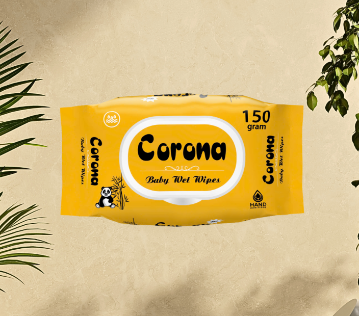 Khăn Giấy Ướt Corona 650G Màu Vàng