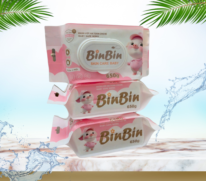 Khăn Ướt Cao Cấp BinBin 650g