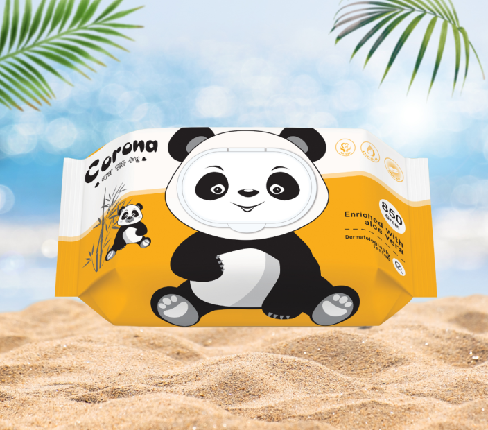 Khăn Giấy Ướt Corona 850G 2 Màu Xanh Cam
