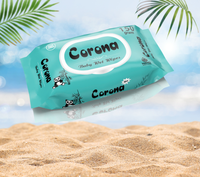 Khăn Giấy Ướt Corona 650G Màu Xanh