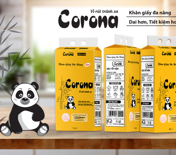 Khăn Giấy Rút Corona Treo Tường