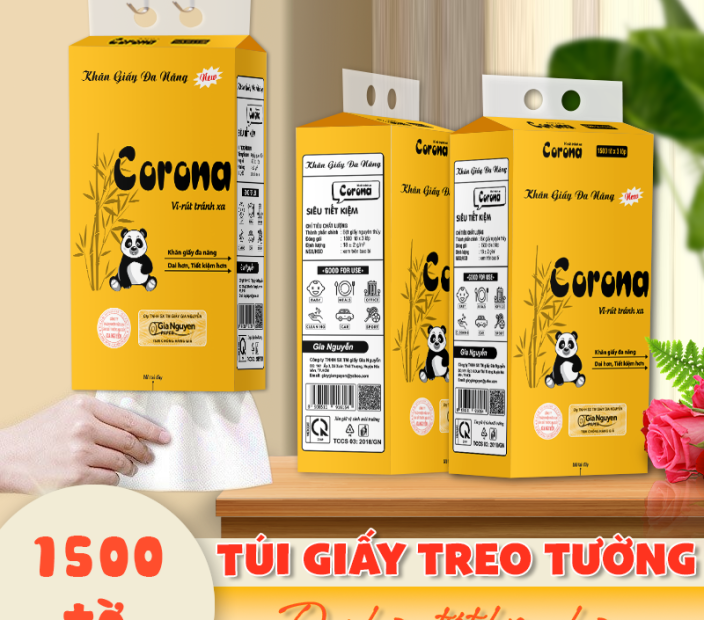 Khăn Giấy Rút Corona Treo Tường