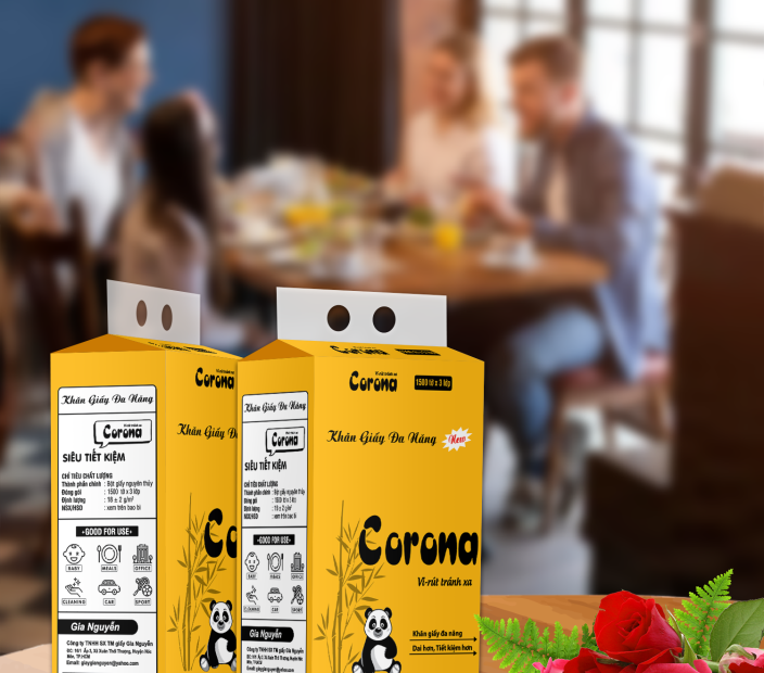 Khăn Giấy Rút Corona Treo Tường