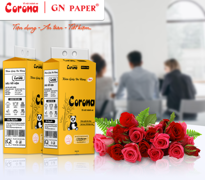 Khăn Giấy Rút Corona Treo Tường