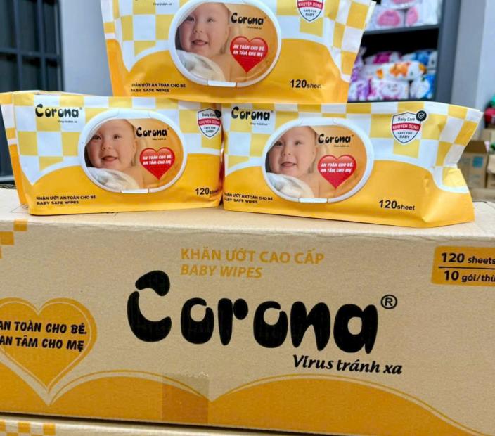 Khăn Giấy Ướt Corona - Khăn Ướt Ăn Toàn Cho Bé
