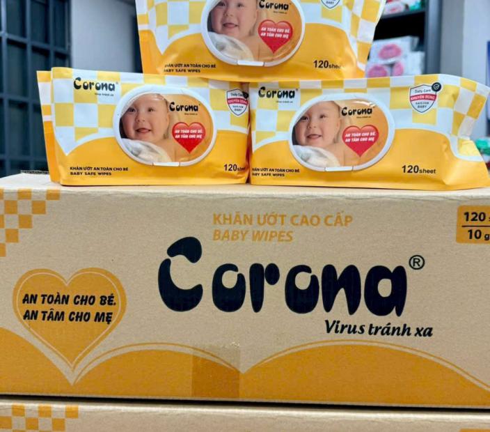 Khăn Giấy Ướt Corona - Khăn Ướt Ăn Toàn Cho Bé