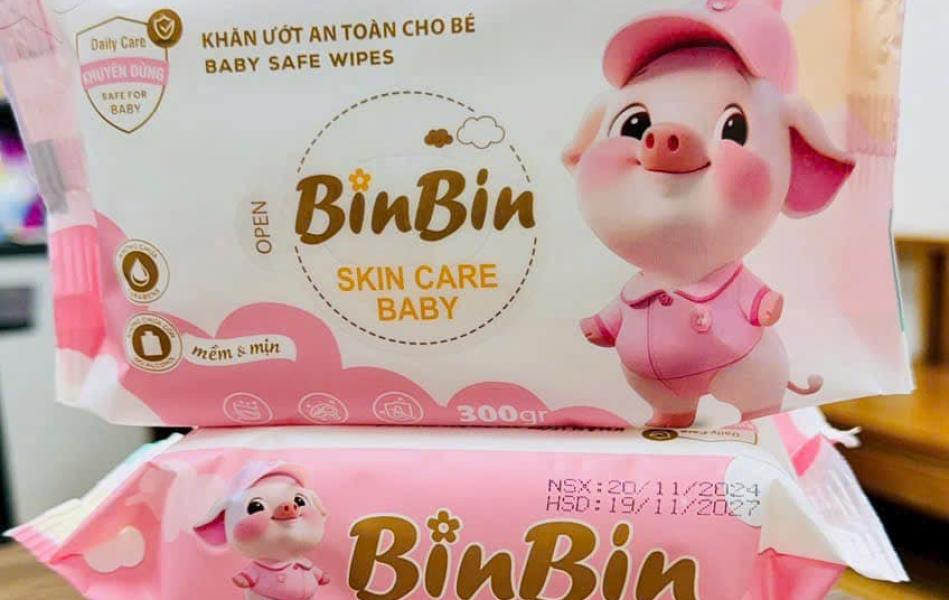 Khăn Ướt Cao Cấp BinBin 350g