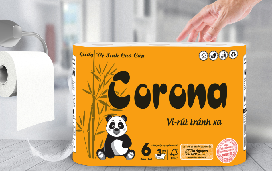 Giấy Cuộn Corona [6 Cuộn/Lốc]