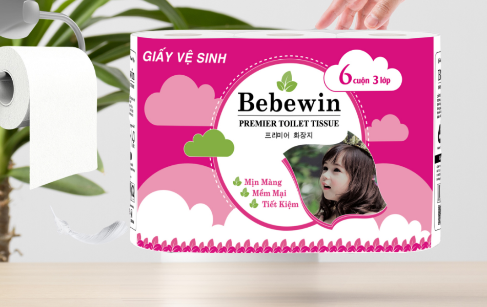 Giấy Cuộn Bebewin [6 Cuộn 3 lớp]
