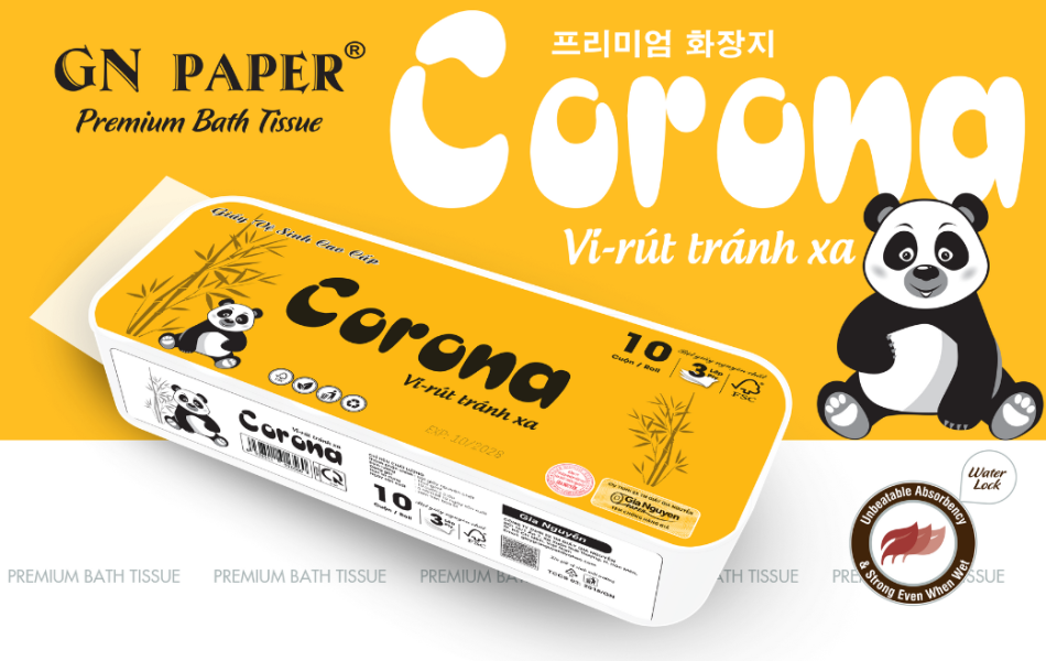 Giấy Cuộn Corona [10 Cuộn/Lốc]