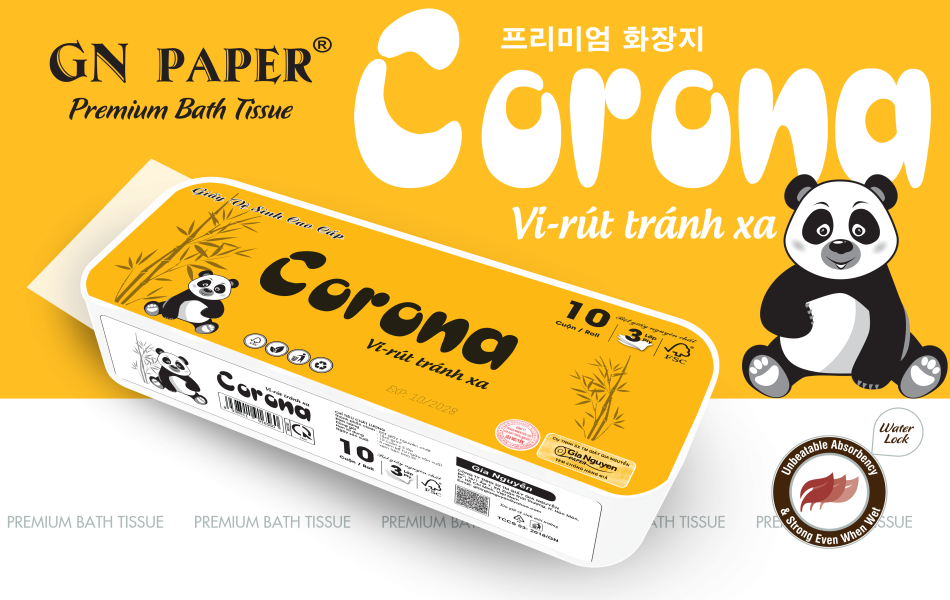 Giấy Cuộn Corona [10 Cuộn/Lốc]