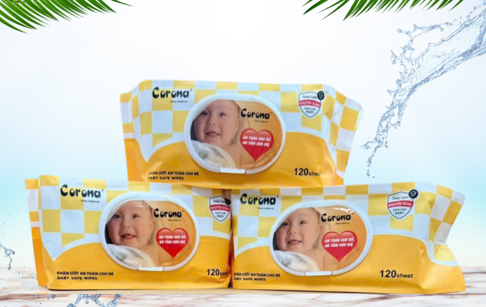 Khăn Giấy Ướt Corona - Khăn Ướt Ăn Toàn Cho Bé