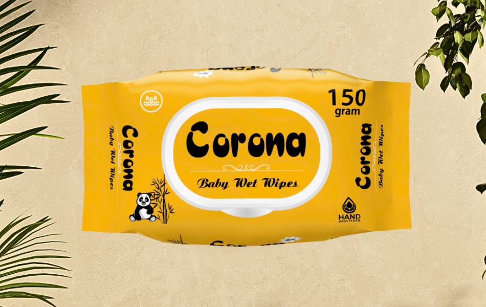 Khăn Giấy Ướt Corona 650G Màu Vàng