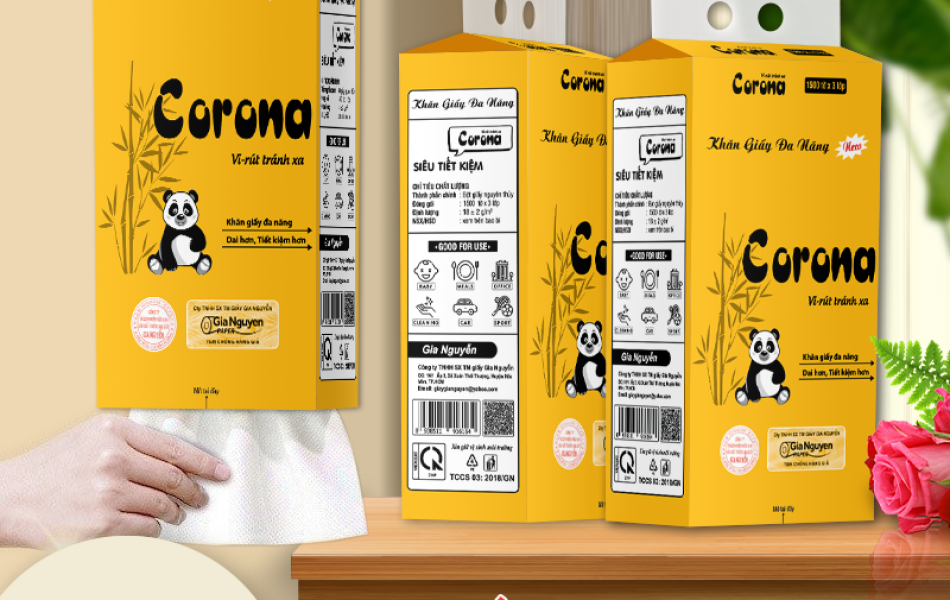Khăn Giấy Rút Corona Treo Tường