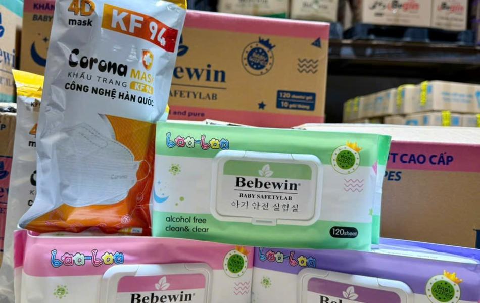 Khăn Ướt Bebewin Màu Hồng | Màu Xanh | Màu Tím