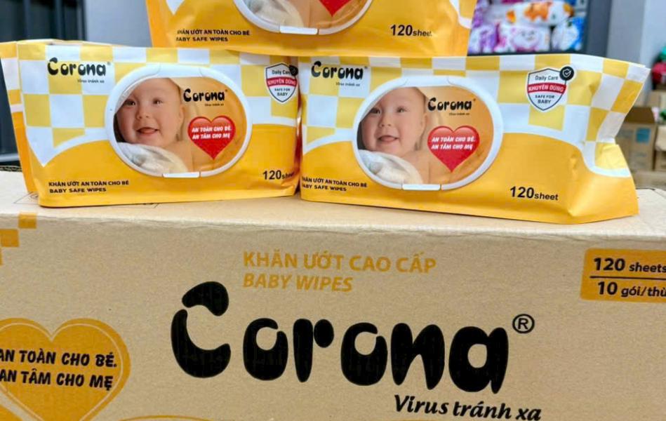 Khăn Giấy Ướt Corona - Khăn Ướt Ăn Toàn Cho Bé