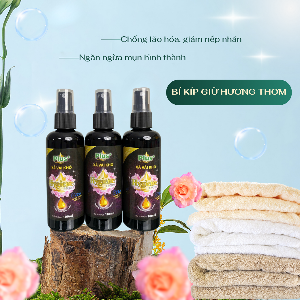 Nước Xả Vải Khô Hygiene - Nước Xịt Thơm Quần Áo Khô 100ml