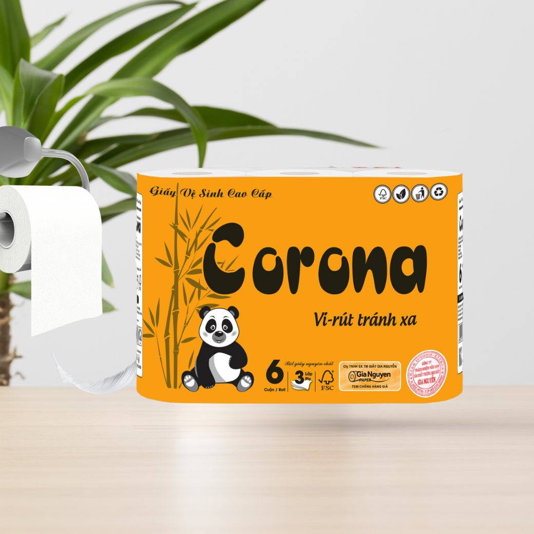 Giấy Cuộn Corona [6 Cuộn/Lốc]