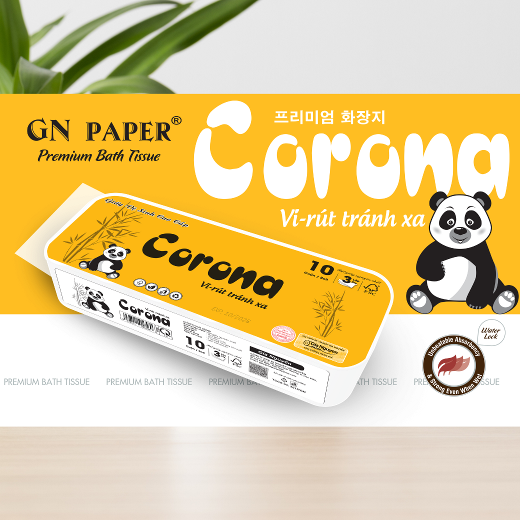 Giấy Cuộn Corona [10 Cuộn/Lốc]