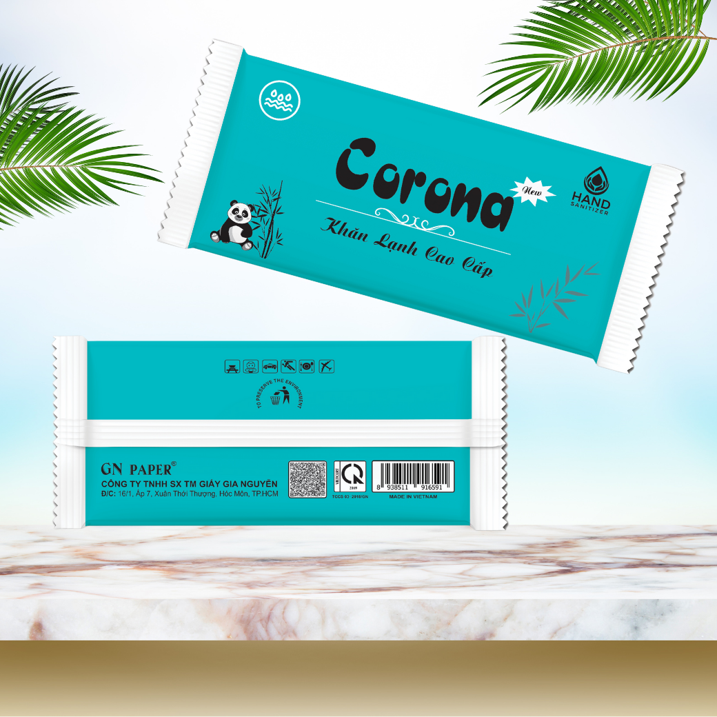 Khăn Lạnh Corona Cao Cấp Màu Xanh