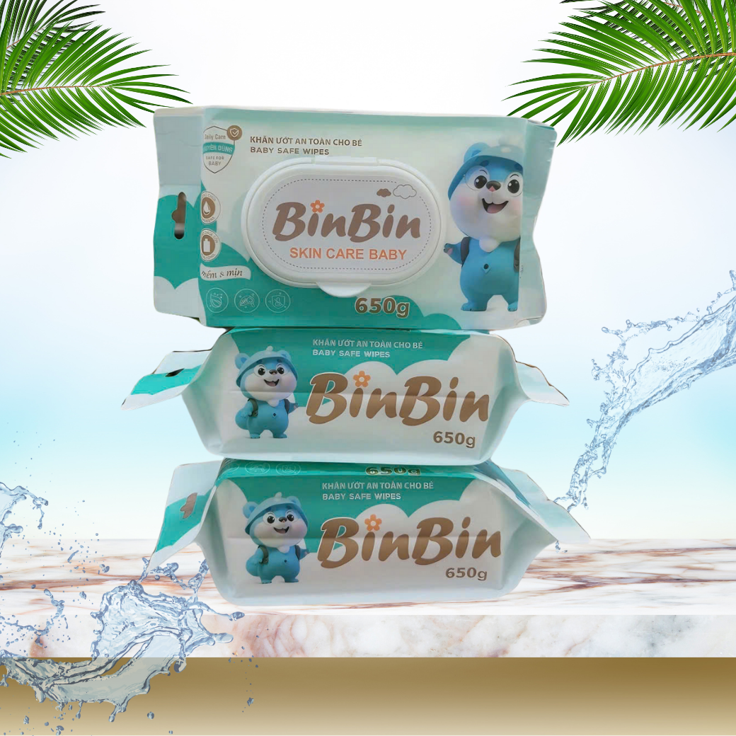 Khăn Ướt Cao Cấp BinBin 650g